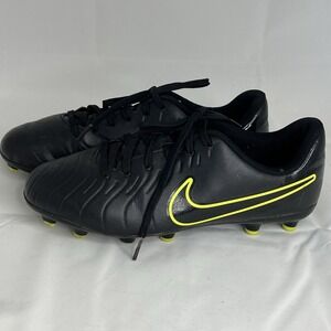 Nike Tiempo Youth Soccer Cleats Black Volt FG DV4352 Size 6Y Kids Football Boots